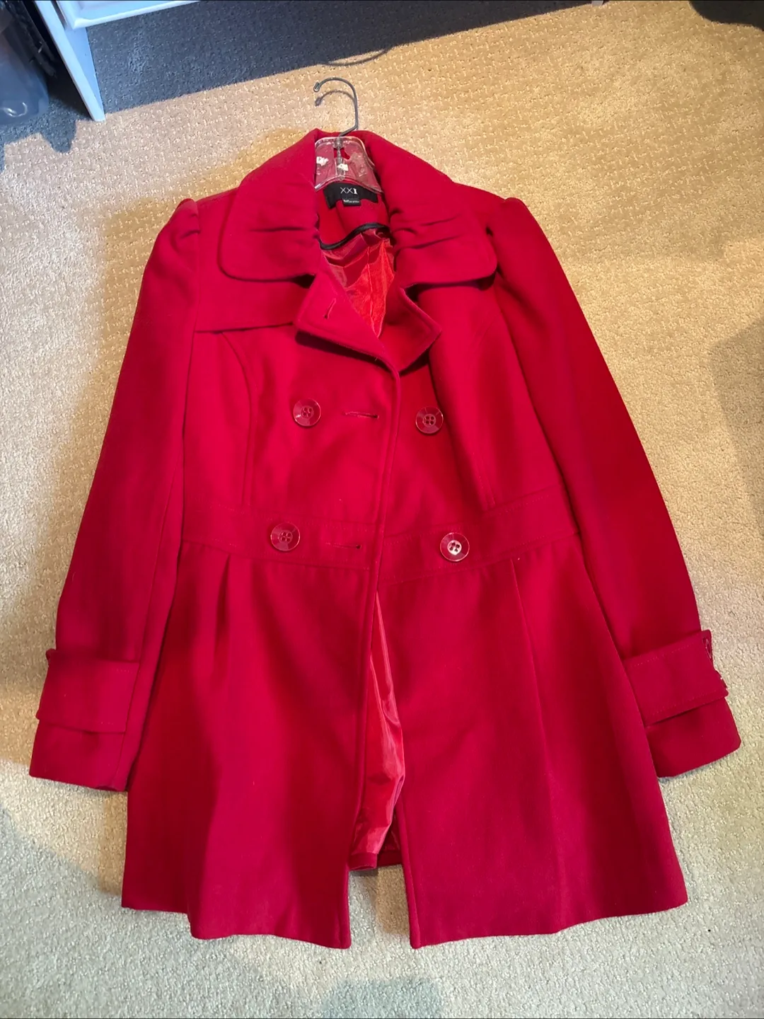 Red Women's Peacoat thumbnail