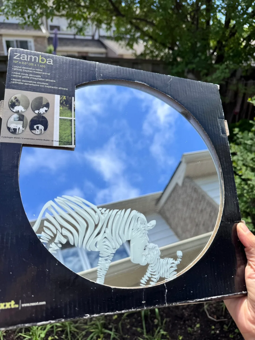 Brand New Mirror - Round Zebra thumbnail