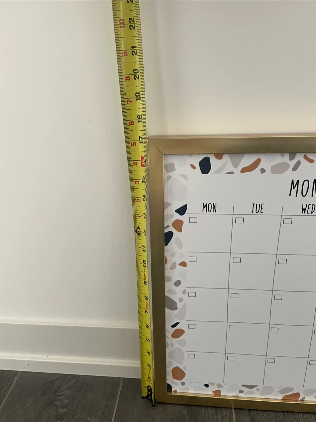 Gold Framed Monthly Planner Dry Erase Board image indicator(2)