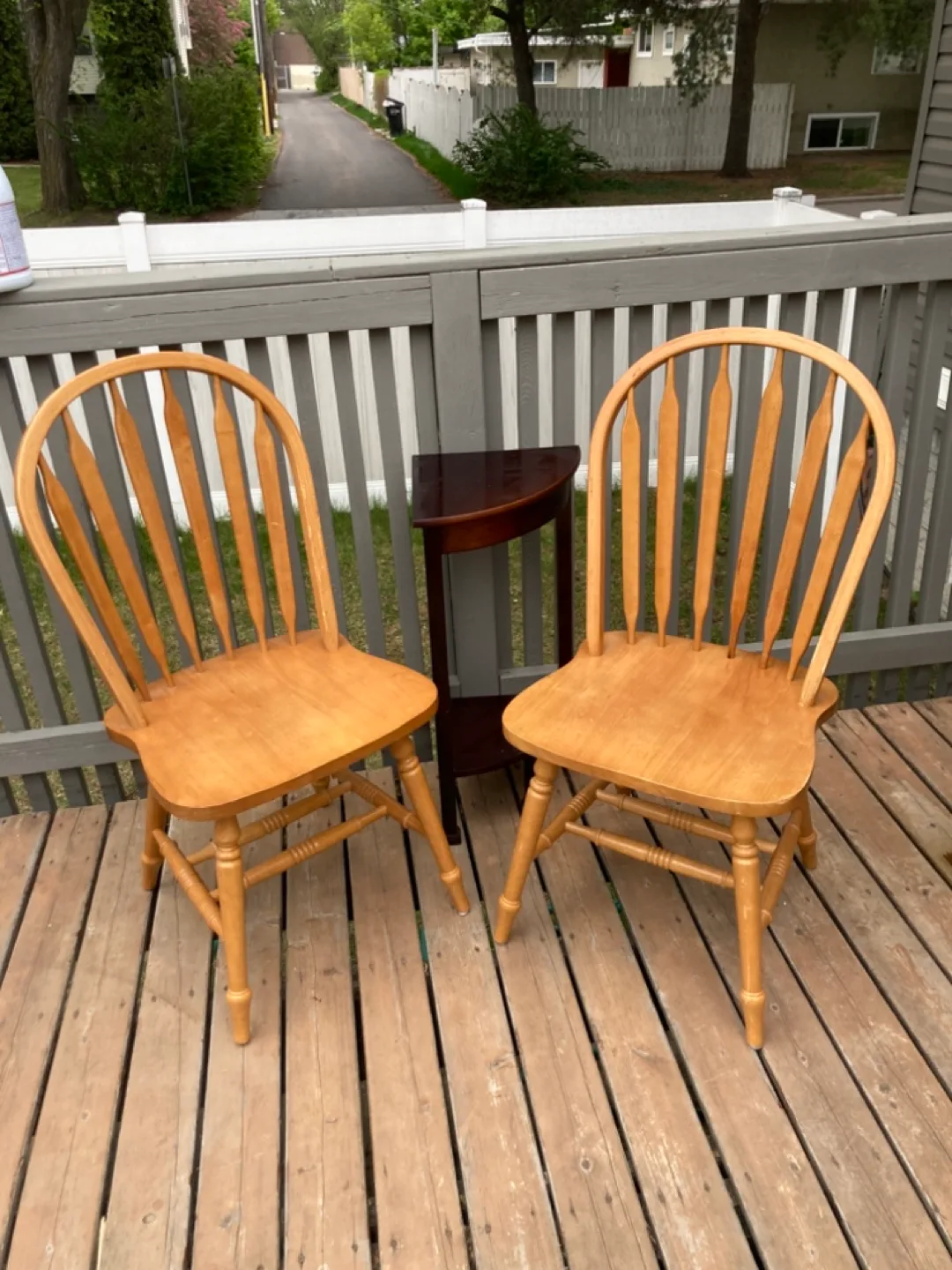 Pair of Wooden Dining Chairs thumbnail