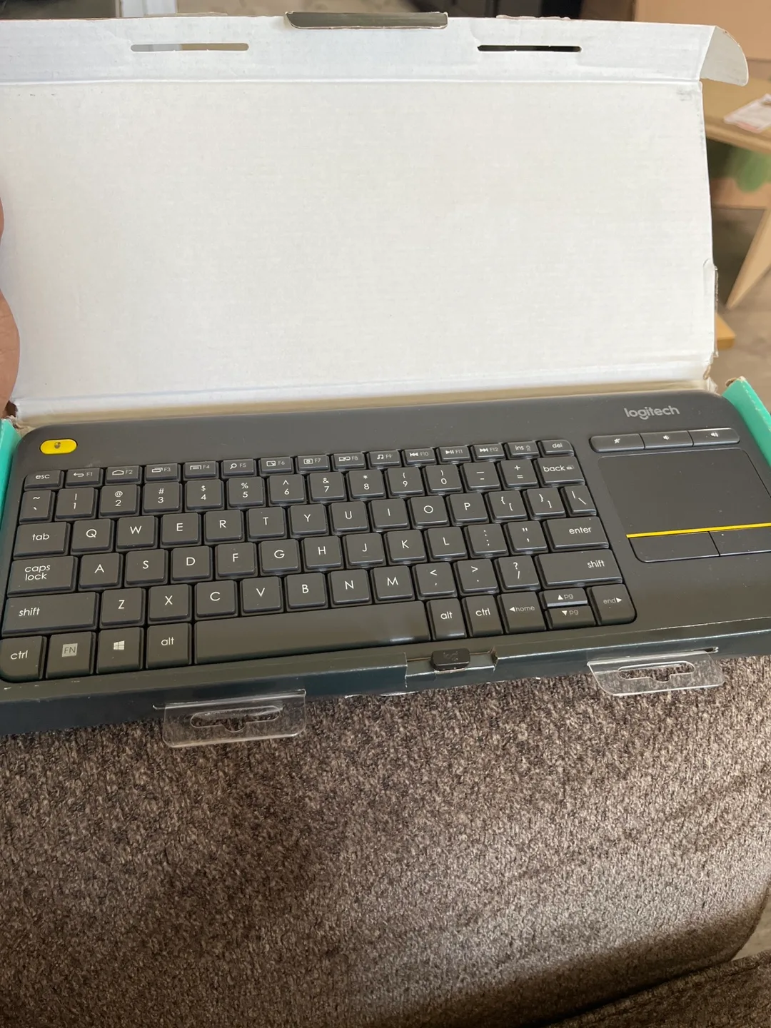 Logitech K400 Plus Media Keyboard with built in touchpad thumbnail