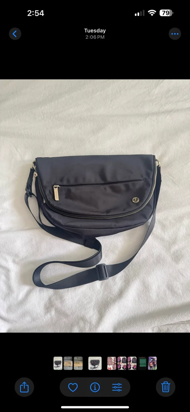 Lululemon Black Crossbody Bag thumbnail