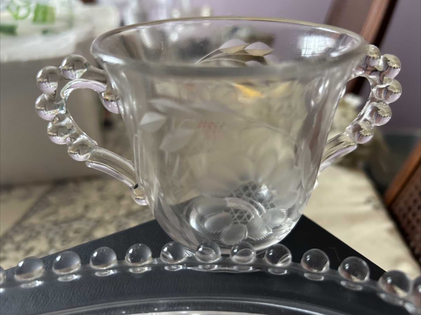 Glass sugar and creamer set - photo 4
