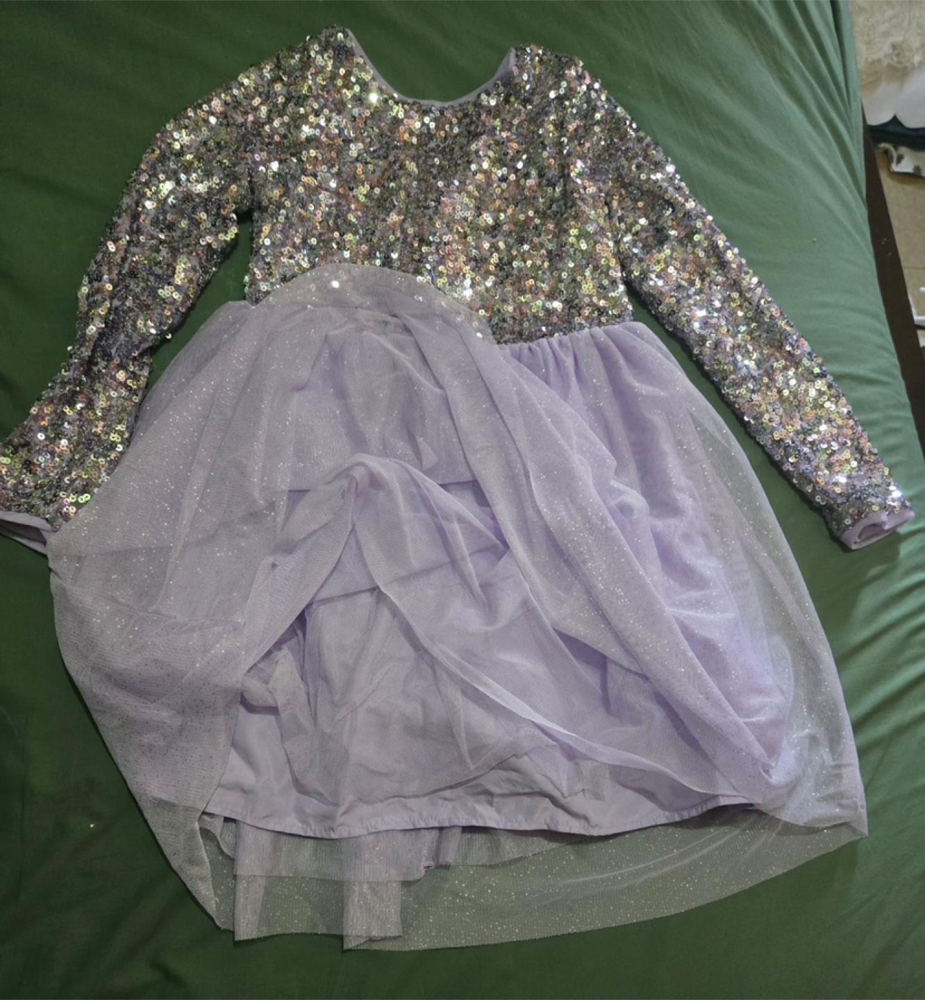 Girls' Lavender Sequin & Tulle Dress Size L (10/12) - photo 3
