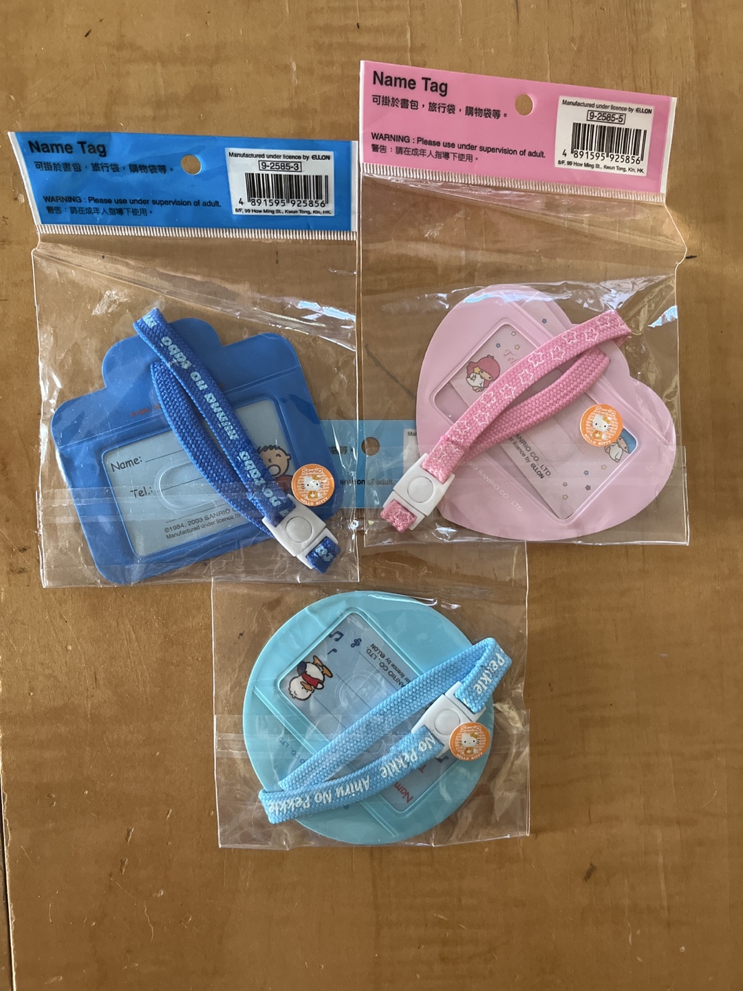 Sanrio & Minna No Tabo Character Name Tags - photo 2