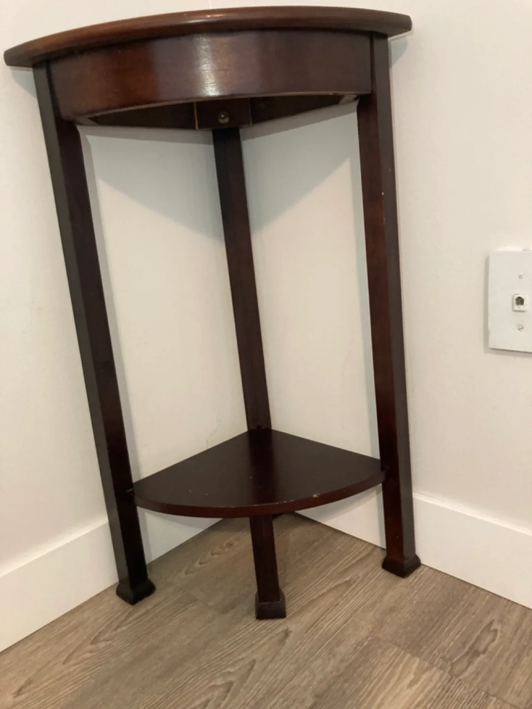 Corner Table - Dark Wood Finish thumbnail
