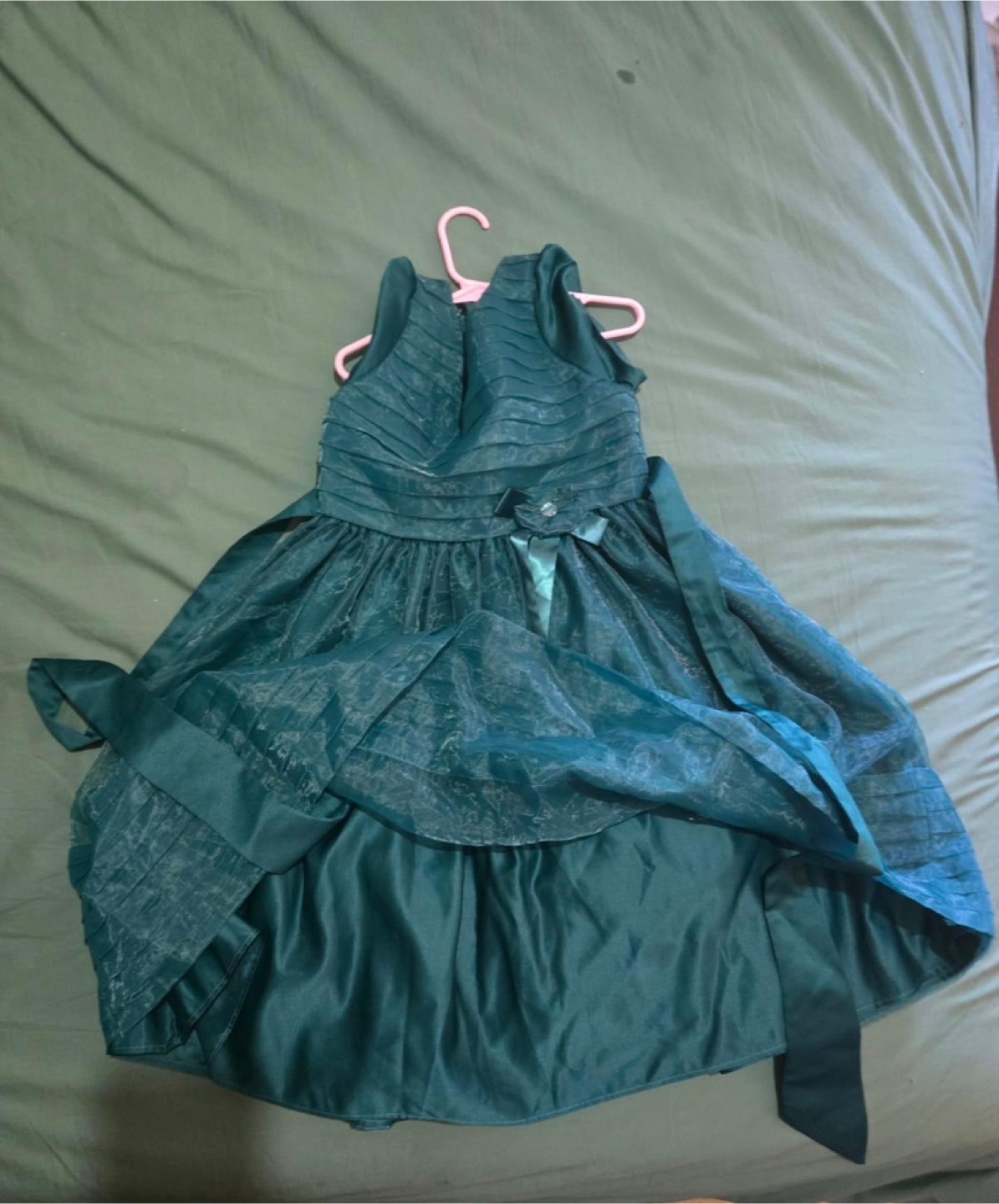 Princess Faith Girls Emerald Green Party Dress Size 10 - photo 3