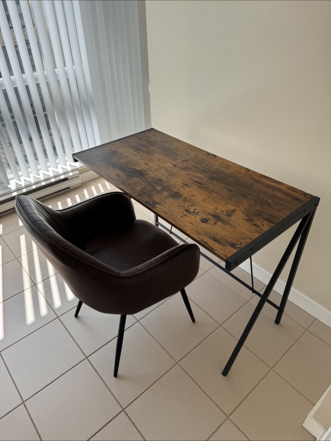 Industrial Style Desk and Armchair Set - photo 2