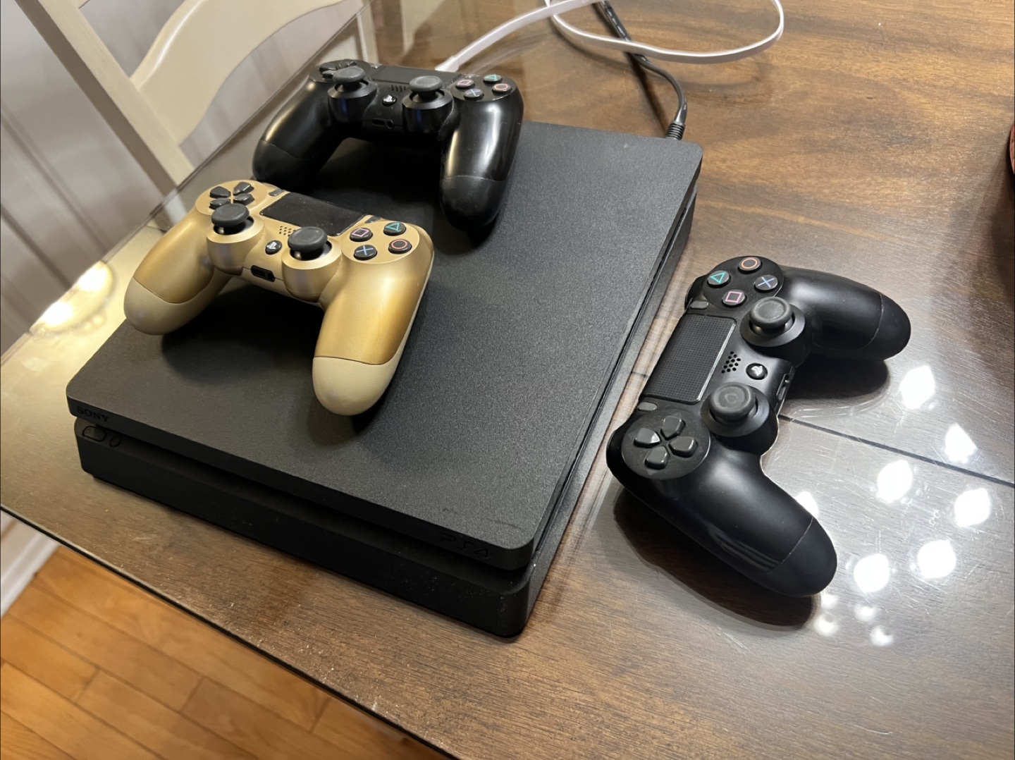 PS4 Slim Console with 3 Controllers - photo 3