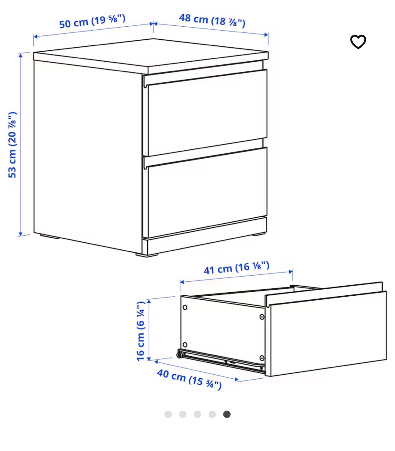 IKEA 2-Drawer Nightstand + Lamps - photo 3
