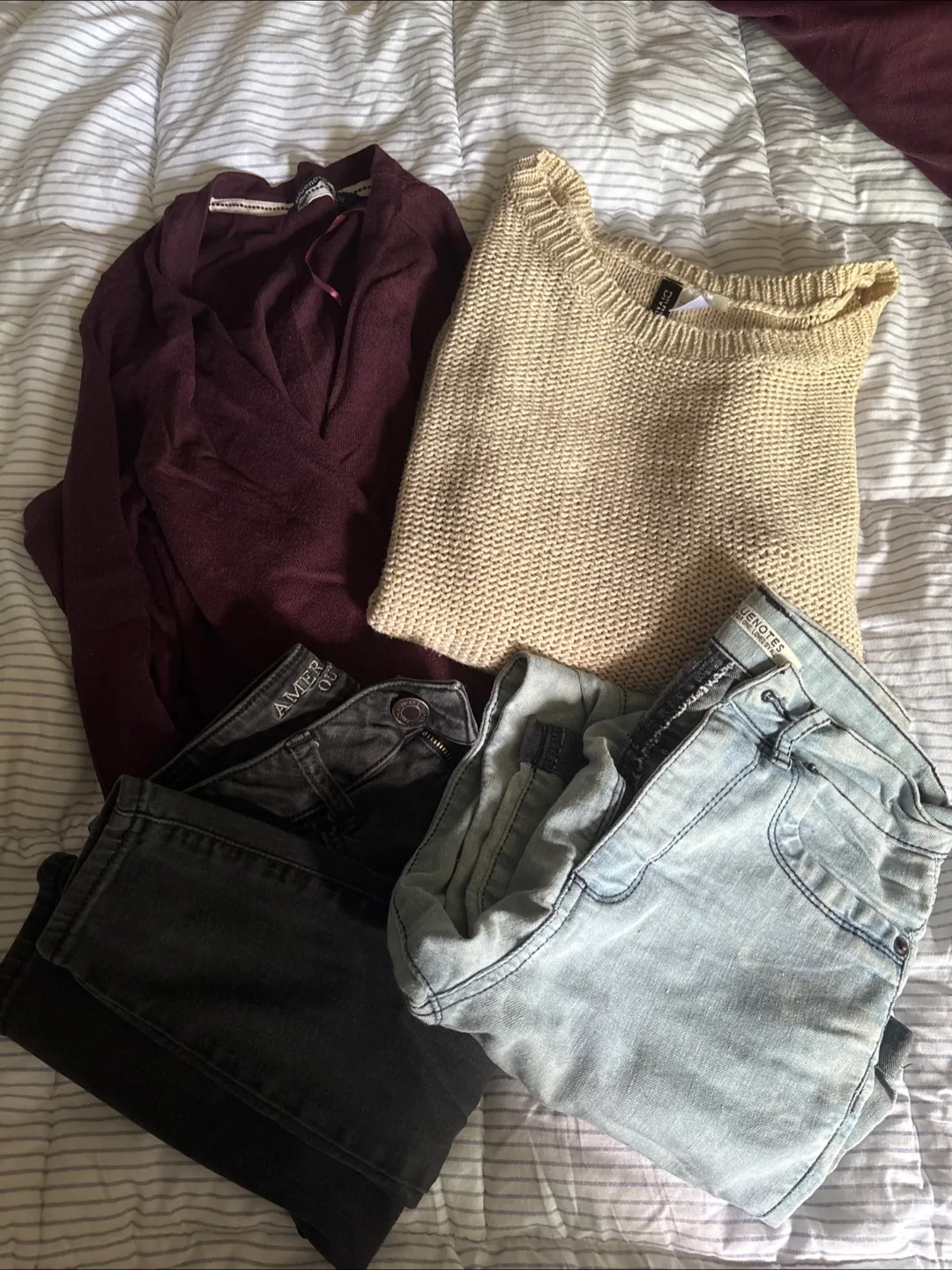 Women's Clothing Bundle: Two Sweaters & Two Pairs of Jeans thumbnail