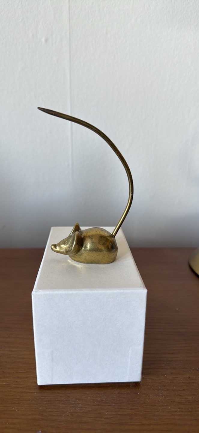 Brass Mouse Figurine / Paperweight