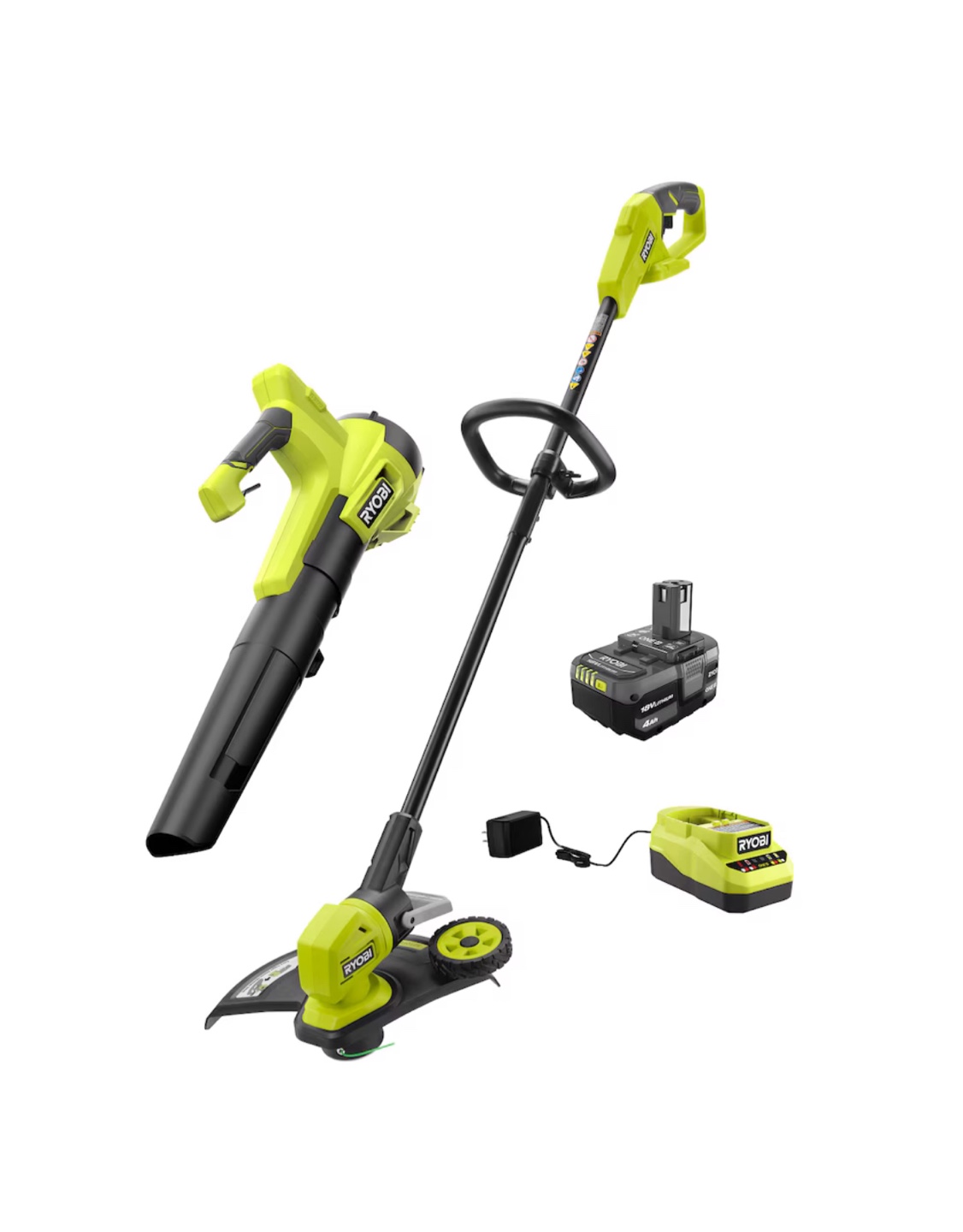 Ryobi 18V ONE+ 2-Tool Combo Kit - String Trimmer & Leaf Blower - photo 2