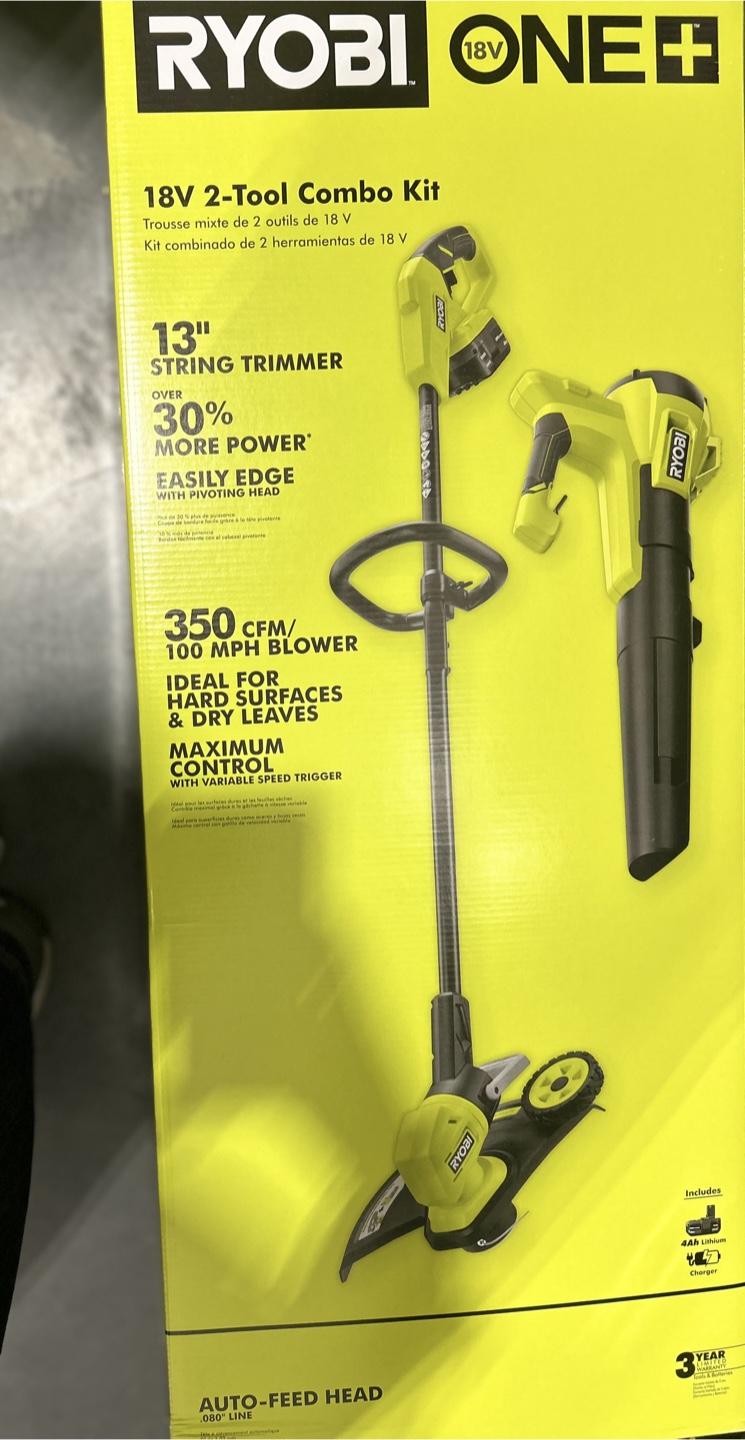 Ryobi 18V ONE+ 2-Tool Combo Kit - String Trimmer & Leaf Blower - photo 3