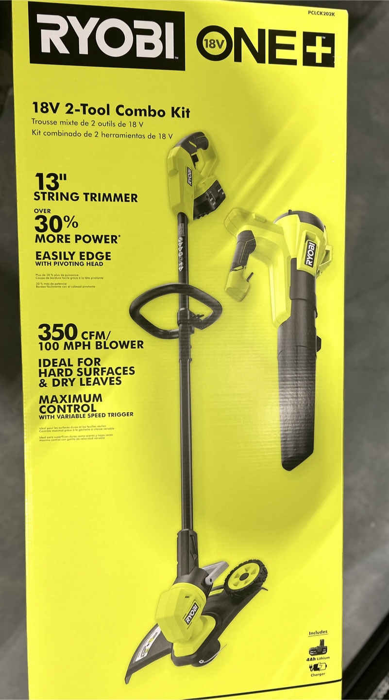 Ryobi 18V ONE+ 2-Tool Combo Kit - String Trimmer & Leaf Blower