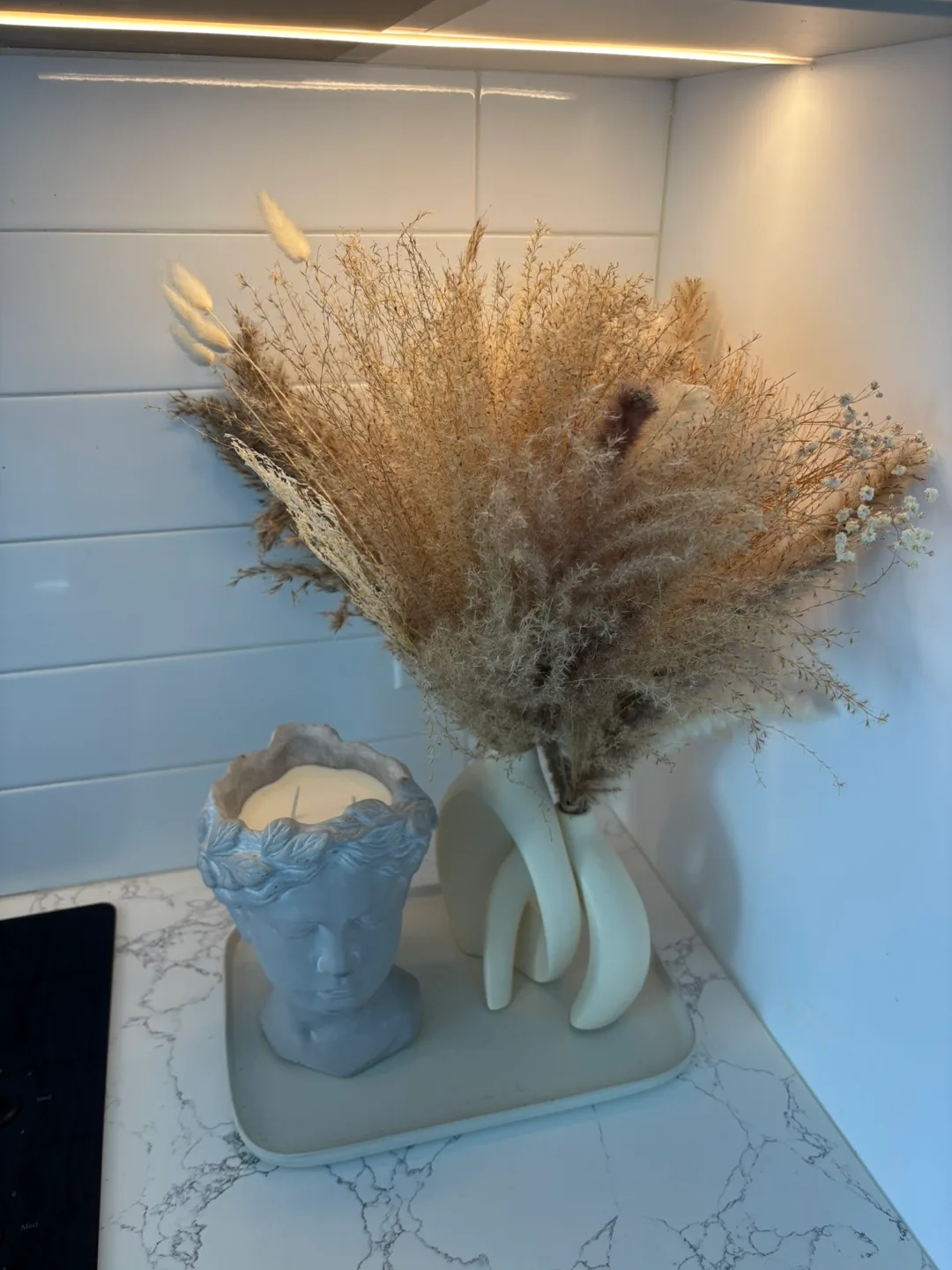 Grey Concrete Head Planter/Candle Holder thumbnail