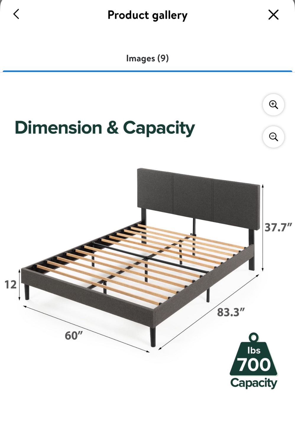 Queen bedframe and mattress - photo 2