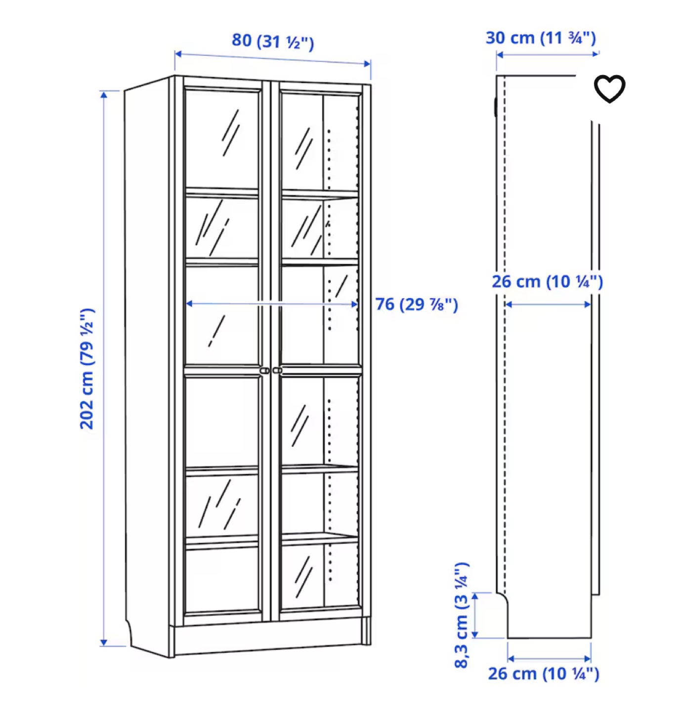IKEA HEMNES Glass-Door Cabinet - photo 2