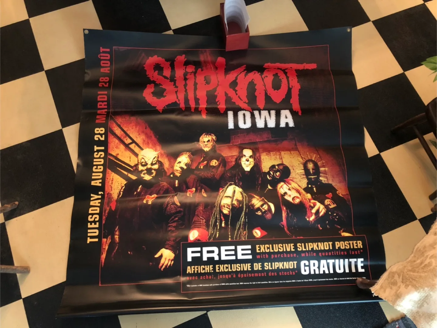 Slipknot Iowa release HMV window hanger image indicator(2)