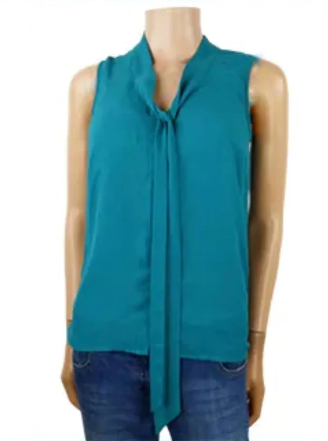 Teal Sleeveless Blouse from French brand Etam (Paris) thumbnail