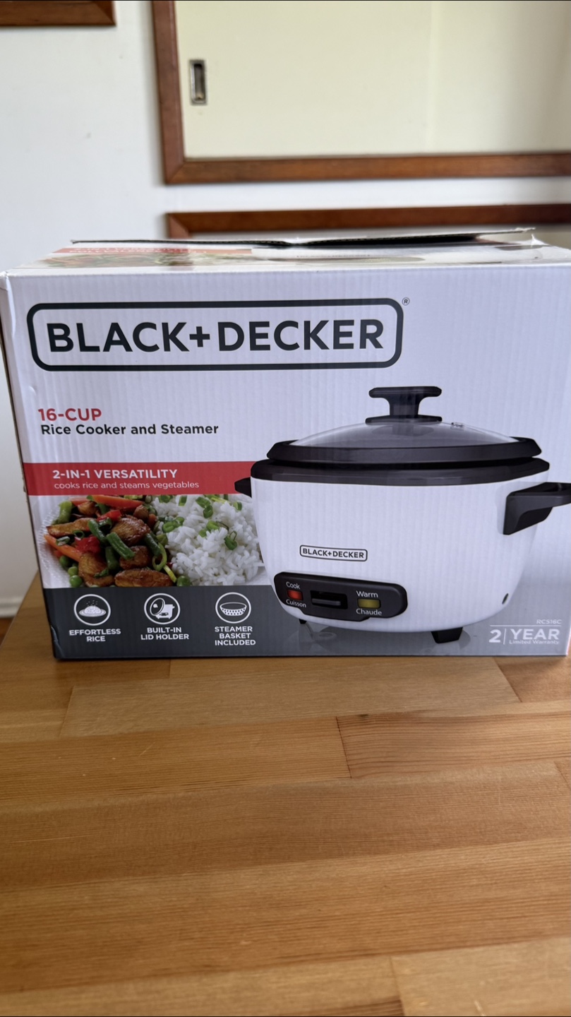 Black+Decker 16-Cup Rice Cooker and Steamer - photo 2