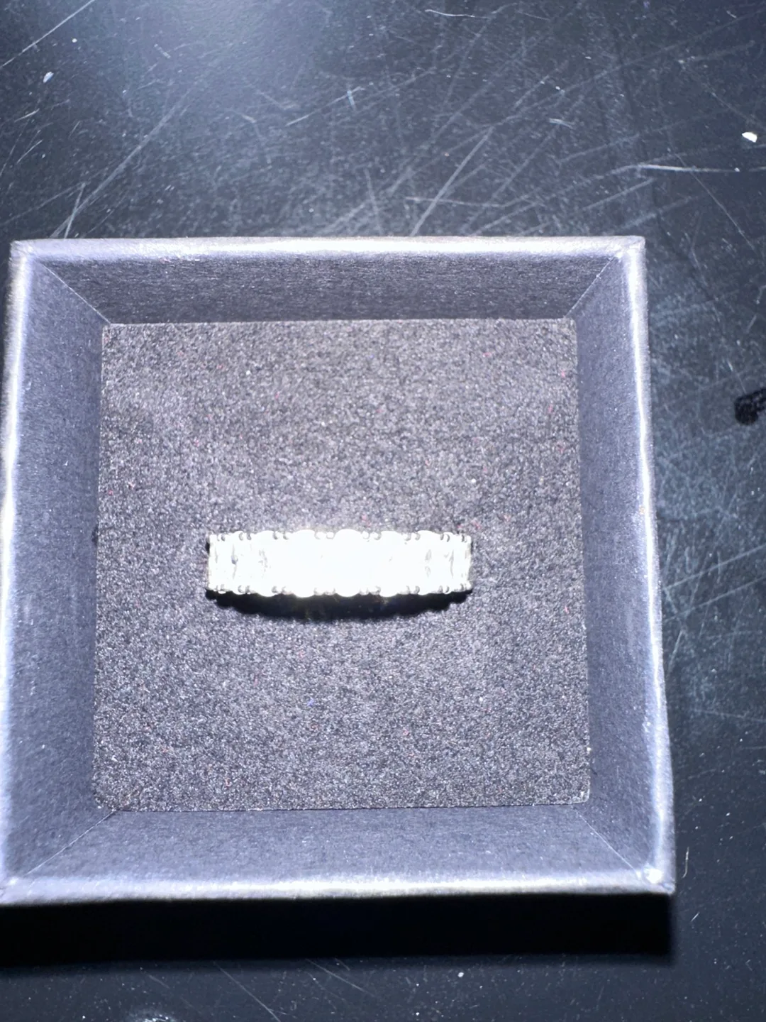 Elegant Oval Cut moissanite Eternity Band thumbnail