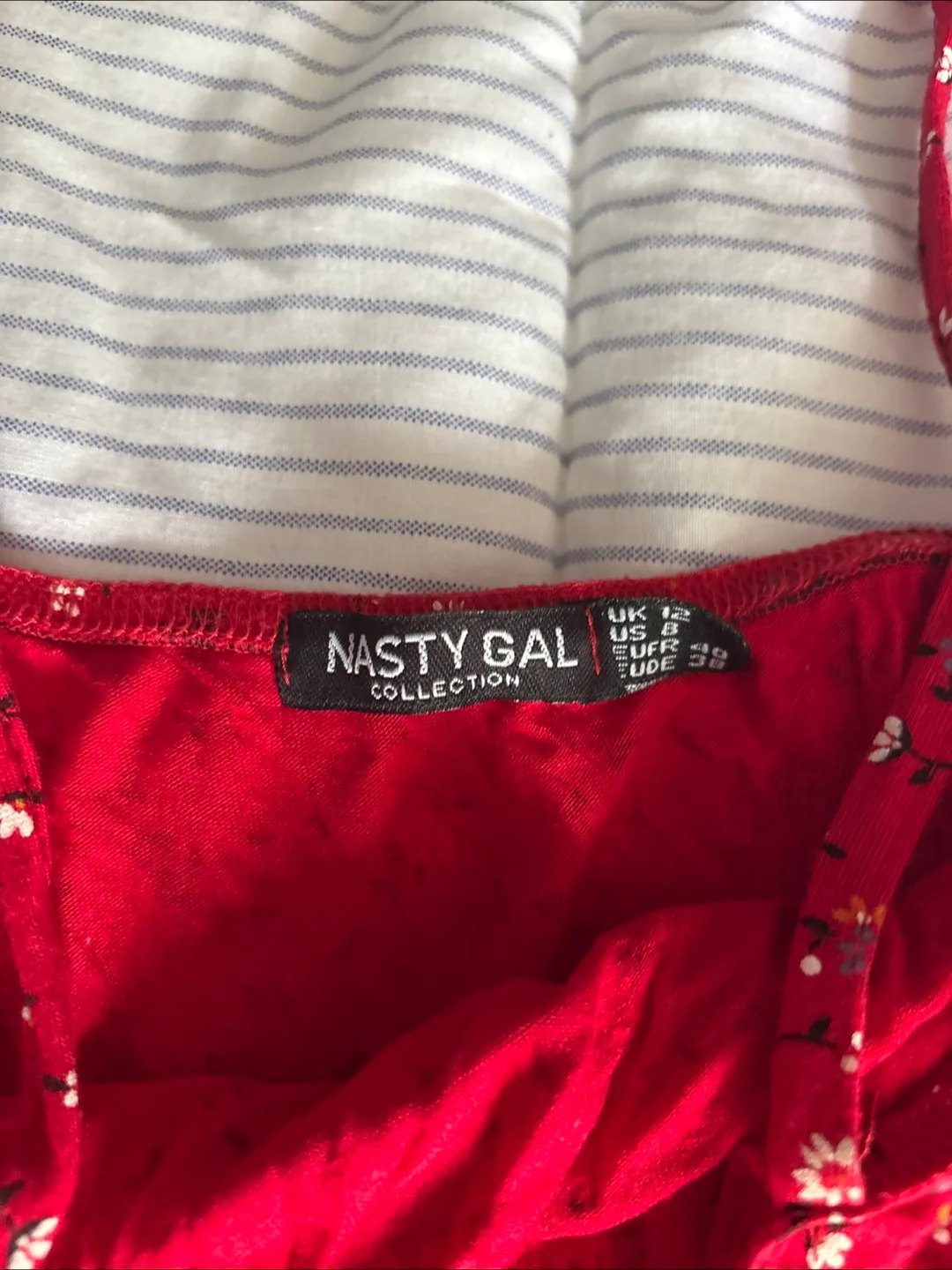 Red floral Nasty Gal sundress image indicator(2)