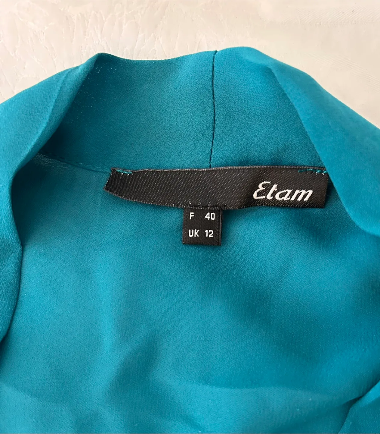 Teal Sleeveless Blouse from French brand Etam (Paris) image indicator(3)