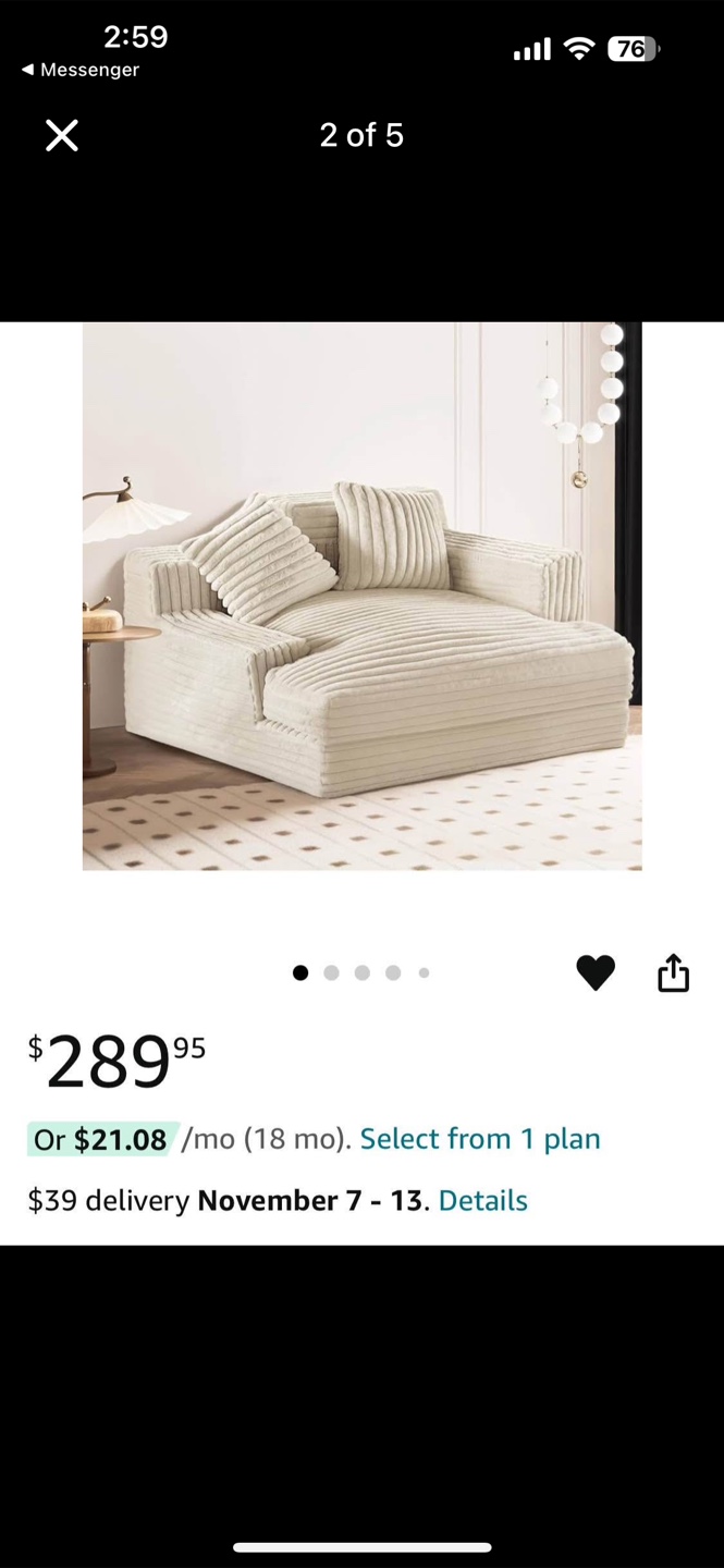 Cream-Colored Sofa with Pillows - photo 2