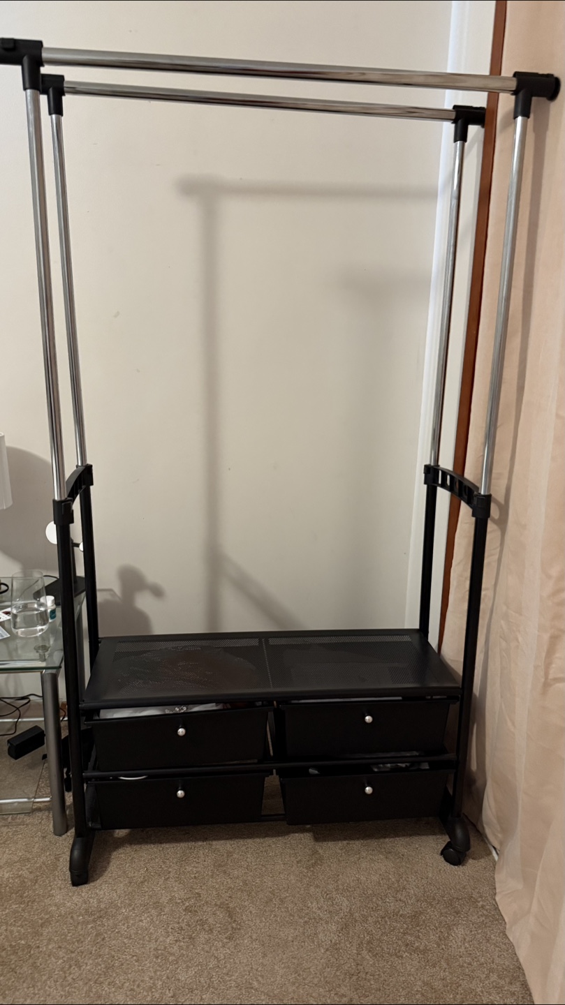 Garment Rack with Drawers