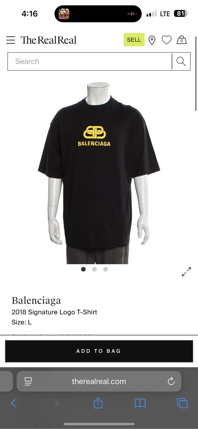 Balenciaga 2018 BB Logo T-Shirt image indicator(6)