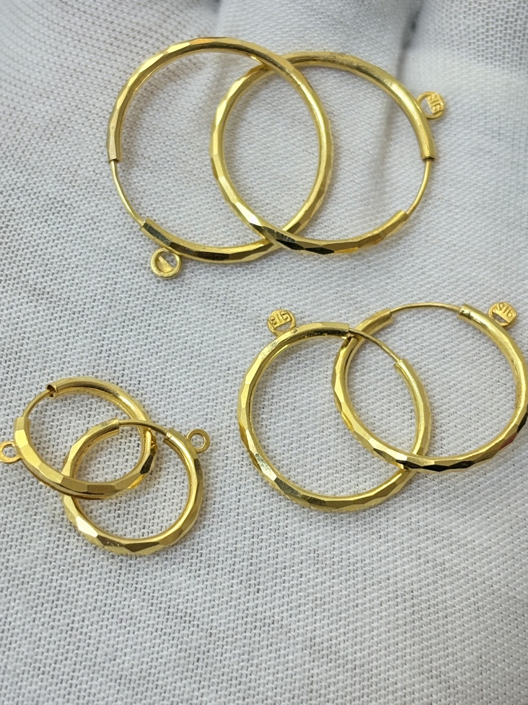 22K Gold Hoops style Earrings ( 916 Hallmark Earrings ) - photo 4