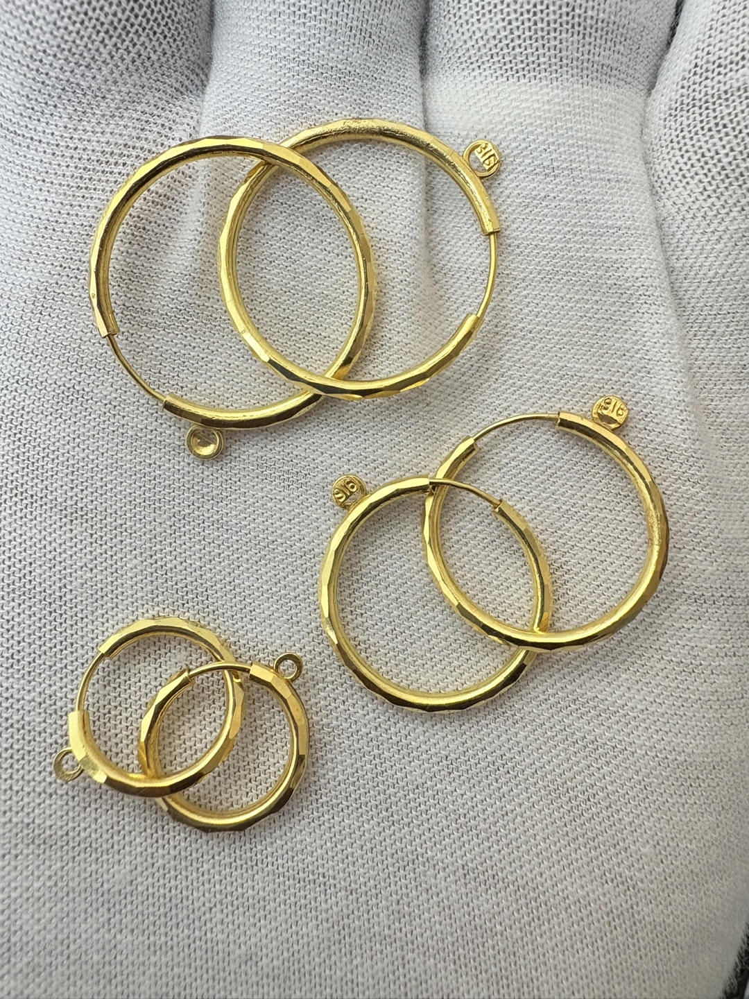 22K Gold Hoops style Earrings ( 916 Hallmark Earrings ) - photo 3