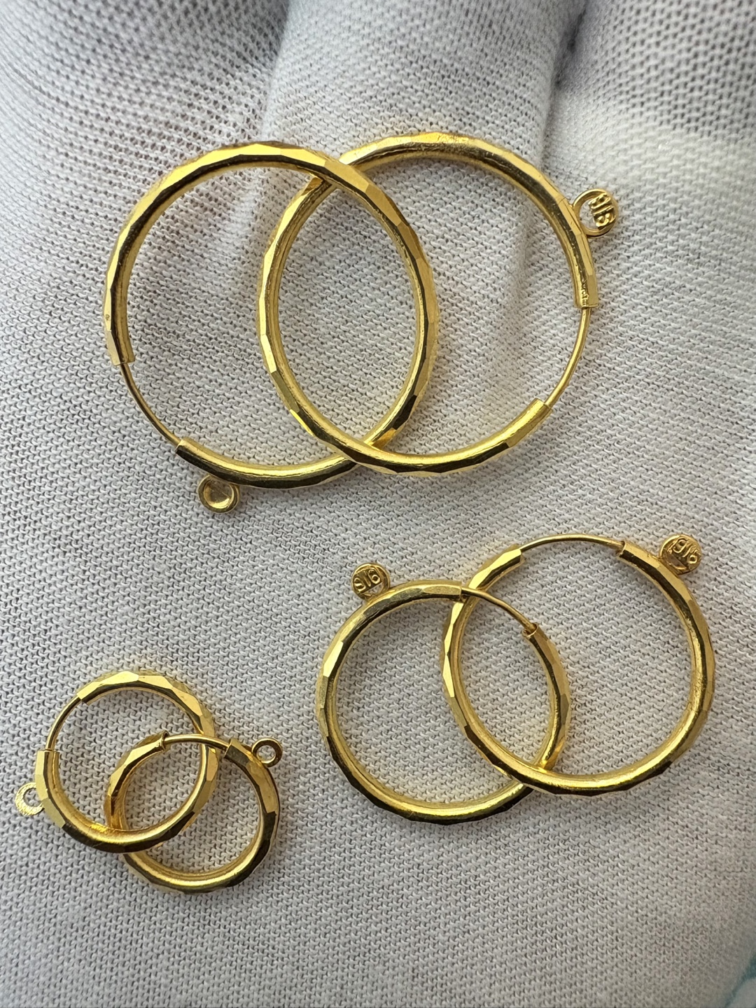 22K Gold Hoops style Earrings ( 916 Hallmark Earrings ) - photo 5
