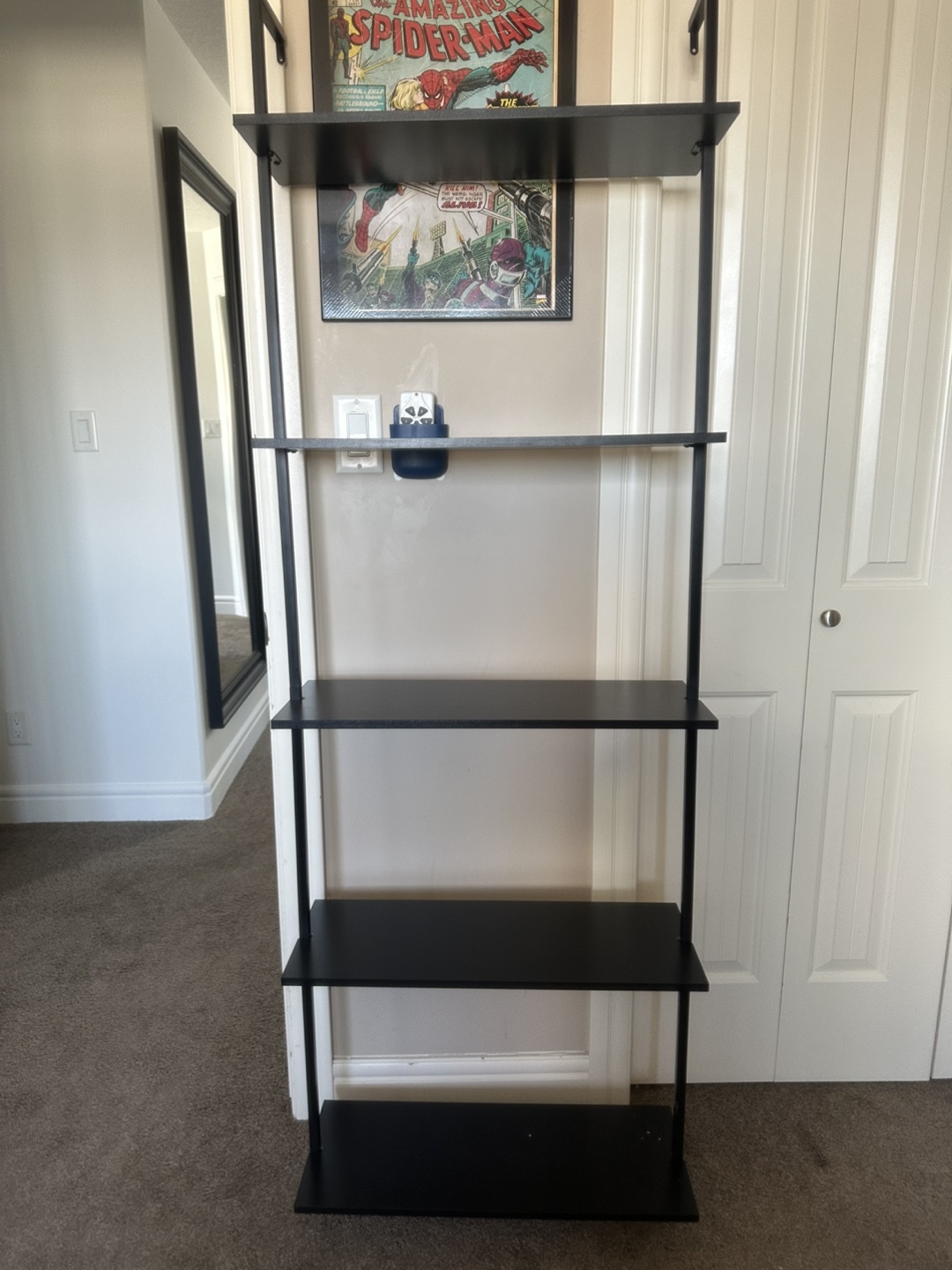 Black 5-Tier Ladder Shelf