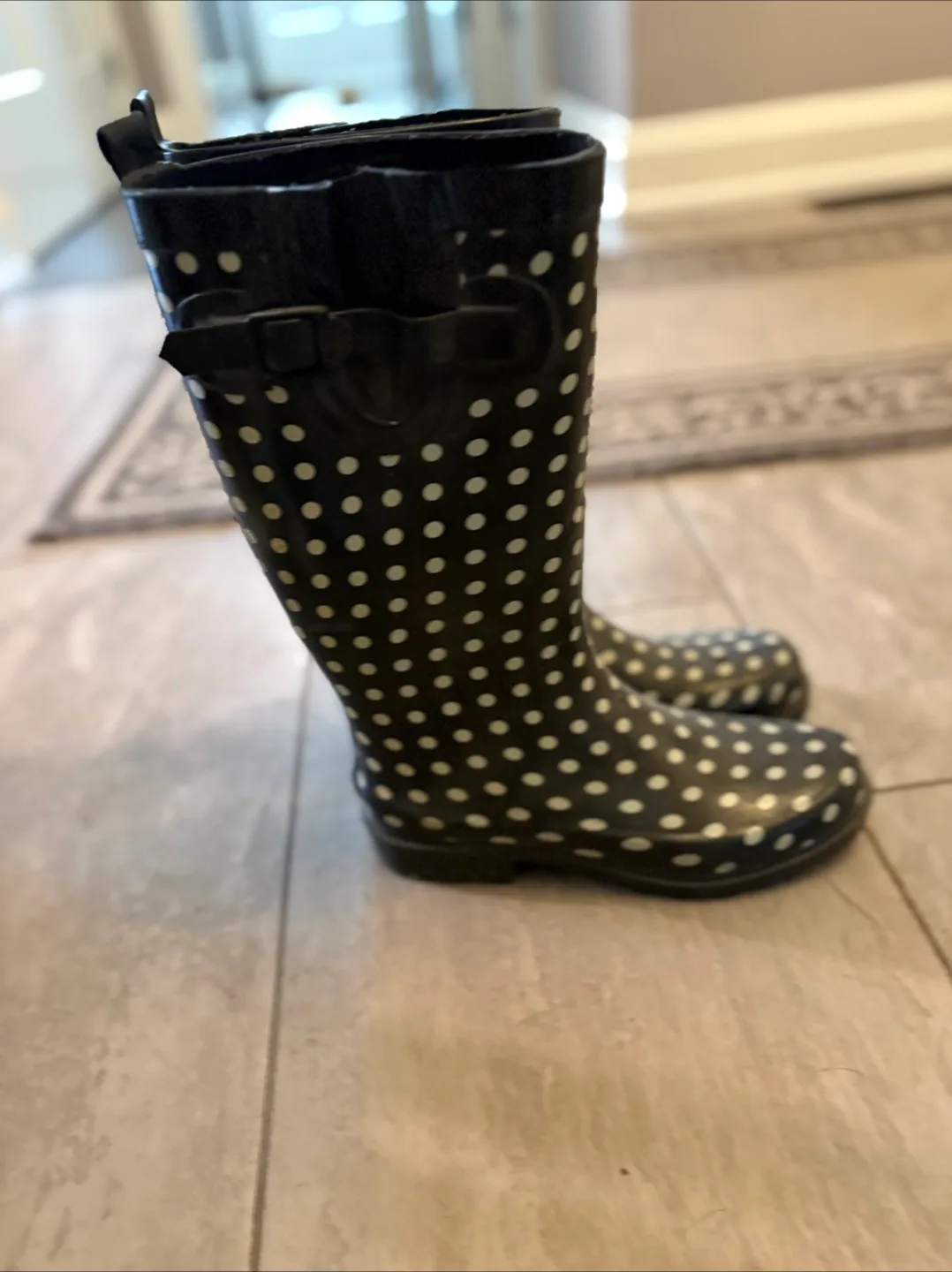 Capelli New York Women's Size 7 Polka Dot Rain Boots image indicator(2)