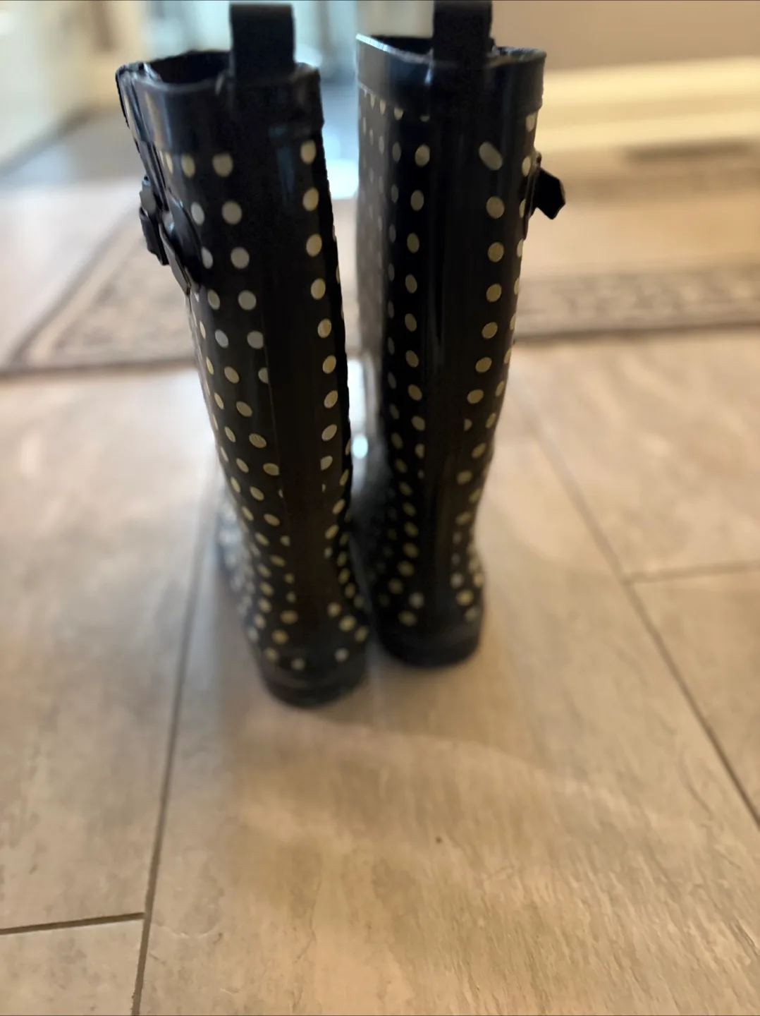 Capelli New York Women's Size 7 Polka Dot Rain Boots image indicator(4)