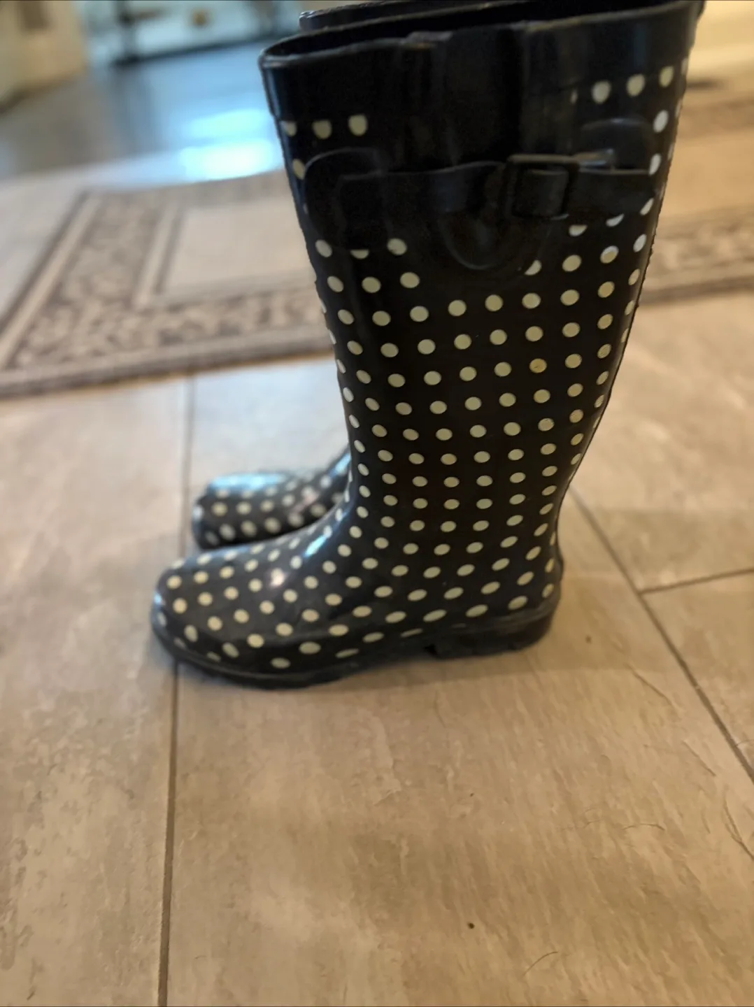 Capelli New York Women's Size 7 Polka Dot Rain Boots image indicator(3)