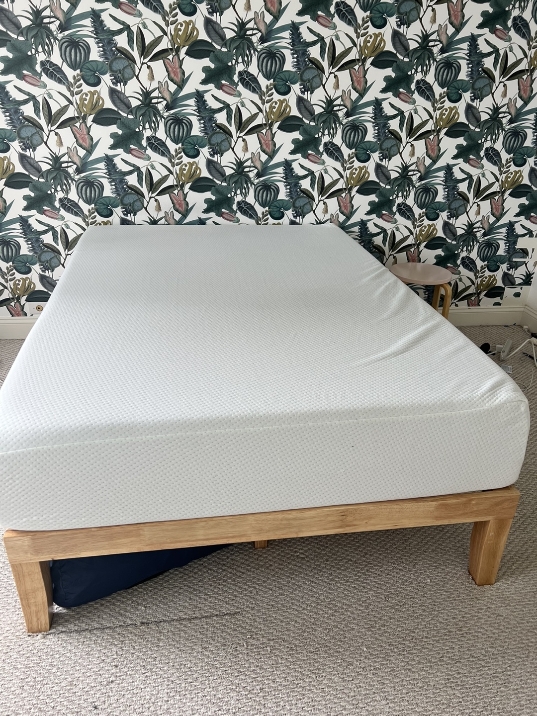 Full Mattress and Platform Bed Frame