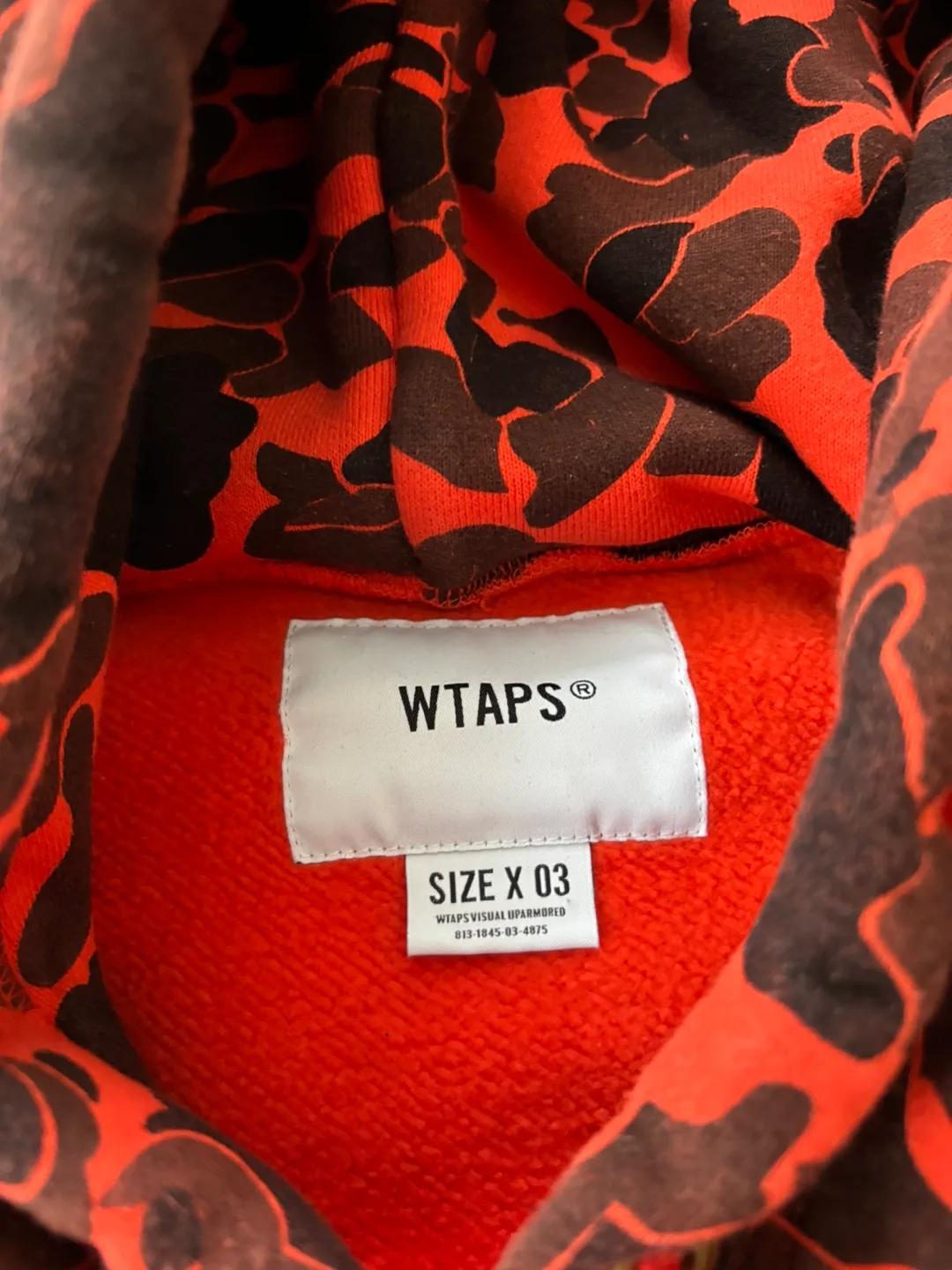 WTAPS 18AW Sweatshirt Cotton Camo Print Hoodie image indicator(3)