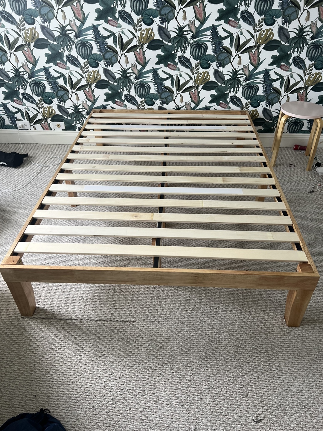 Full Mattress and Platform Bed Frame - photo 2