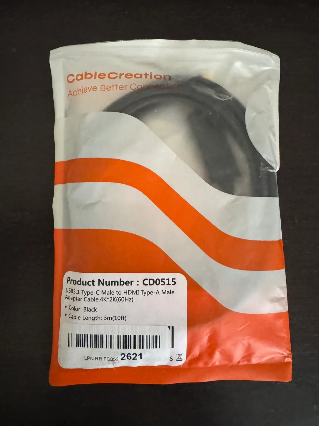 USB3.1 Type-C Male to HDMI Adapter Cable - 3m (10ft)