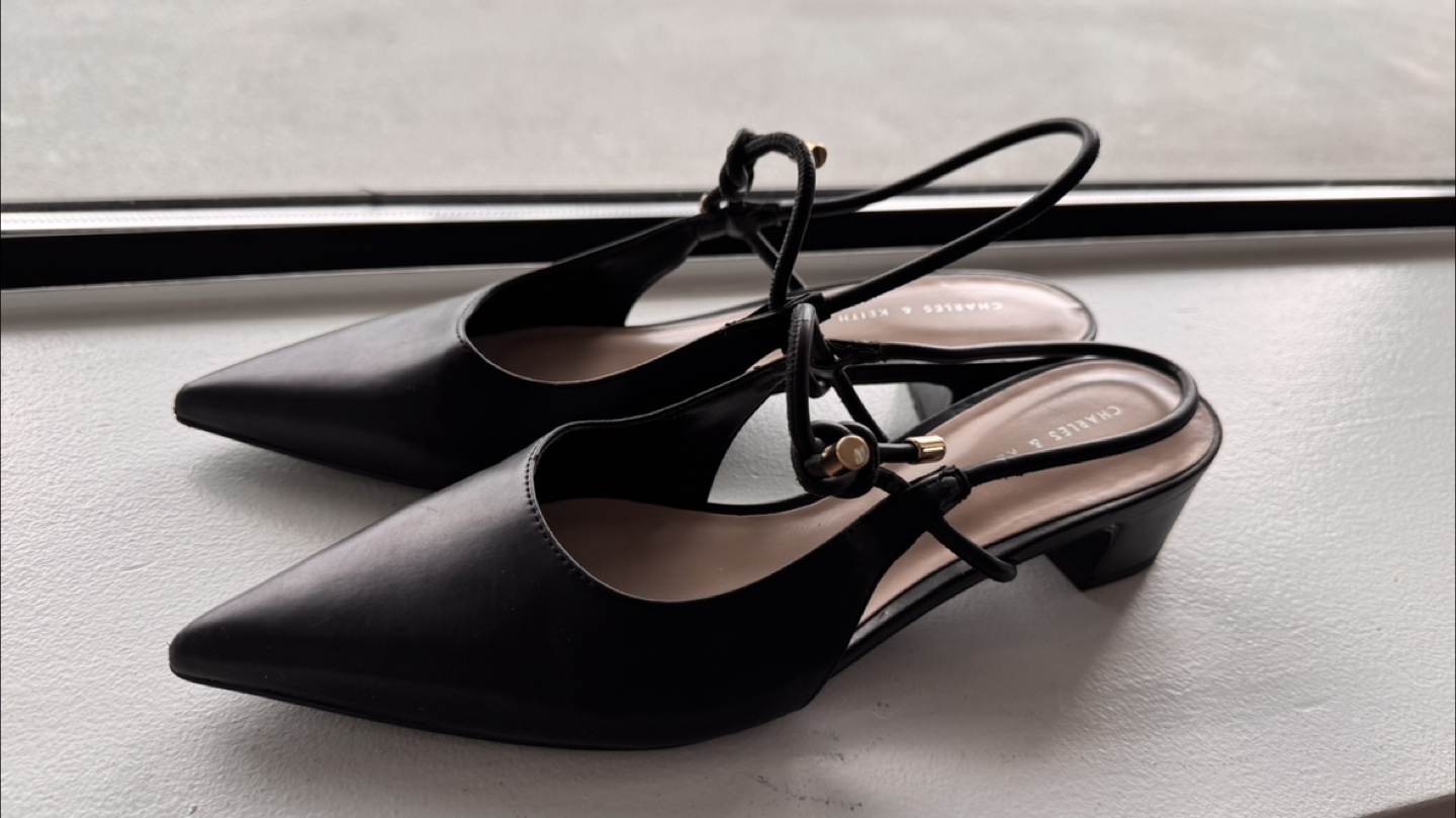 Charles & Keith Black Pointed Toe Heels - photo 4