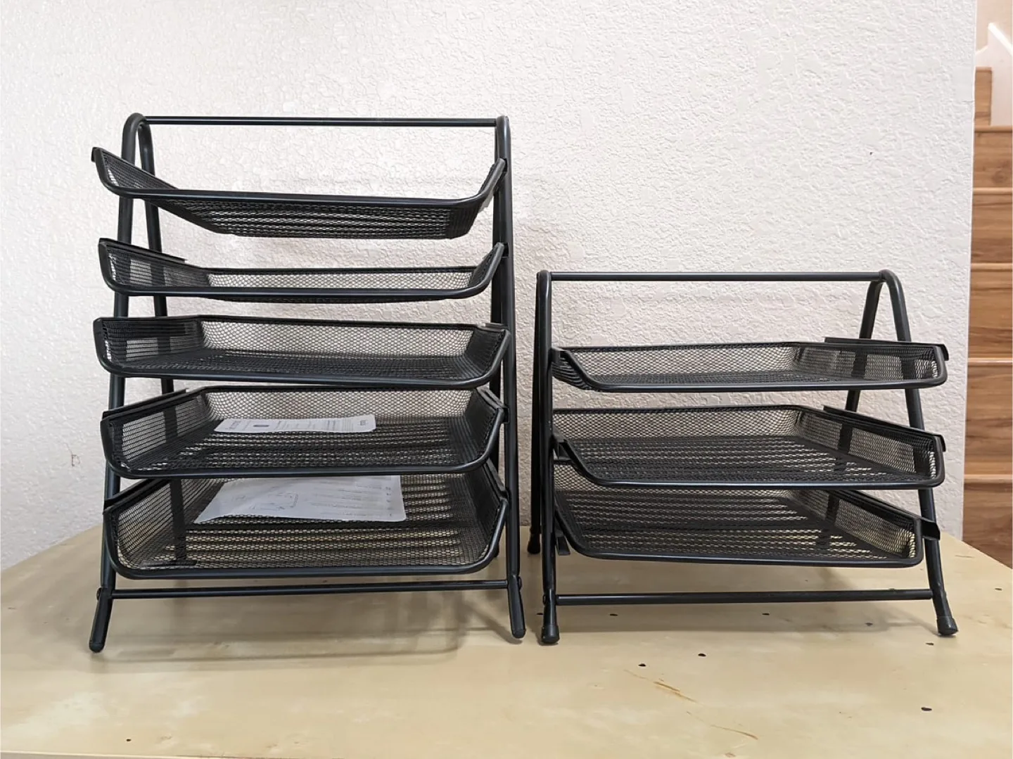 Black Metal Mesh Desk Organizers - Set of Two thumbnail