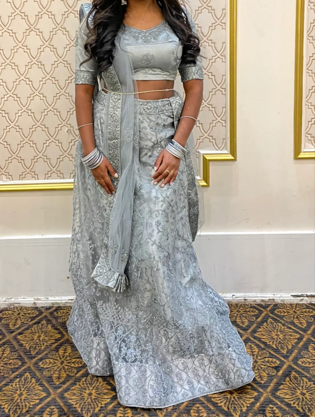 Gorgeous Grey Embroidered Lehenga Choli thumbnail