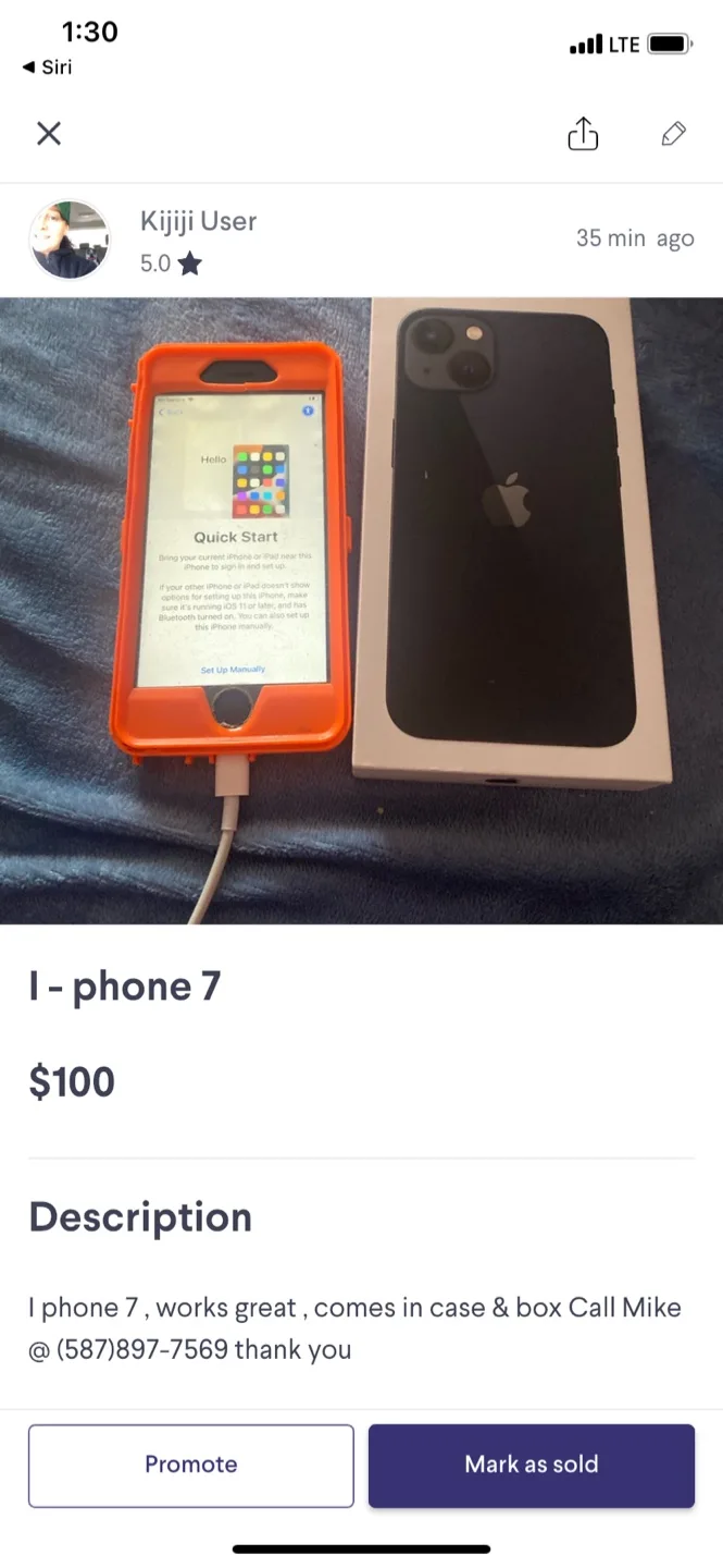 iPhone 7 - Like New in Box thumbnail