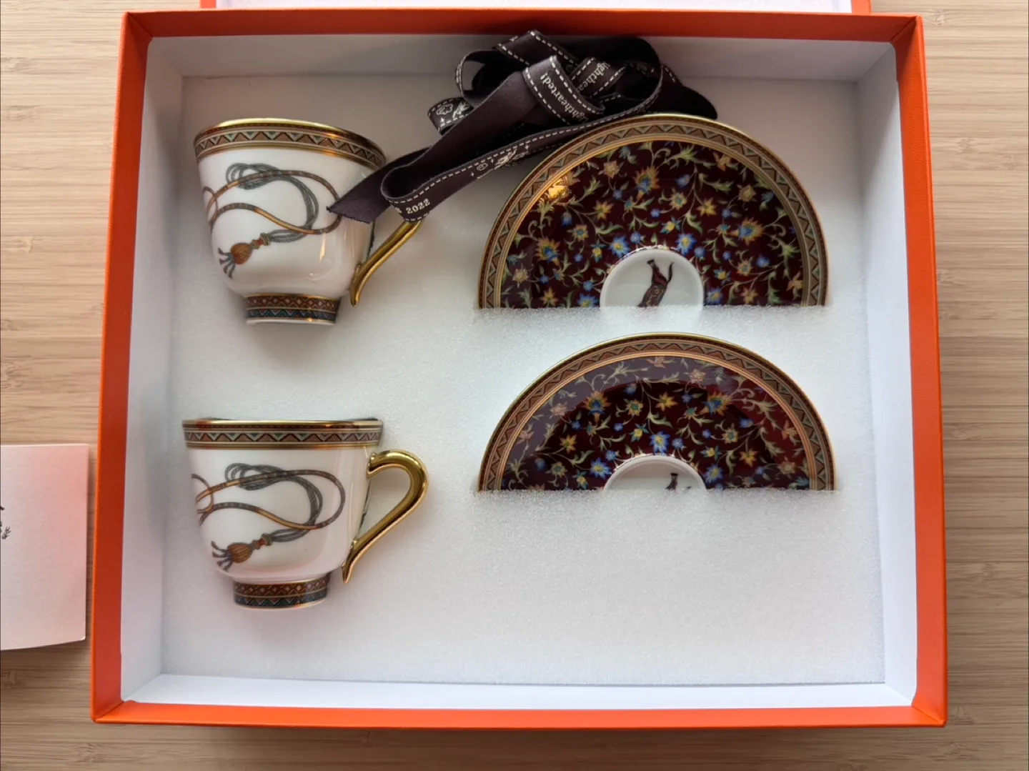 Hermes Cheval d’Orient Espresso/tea Cups and Saucers Set image indicator(2)