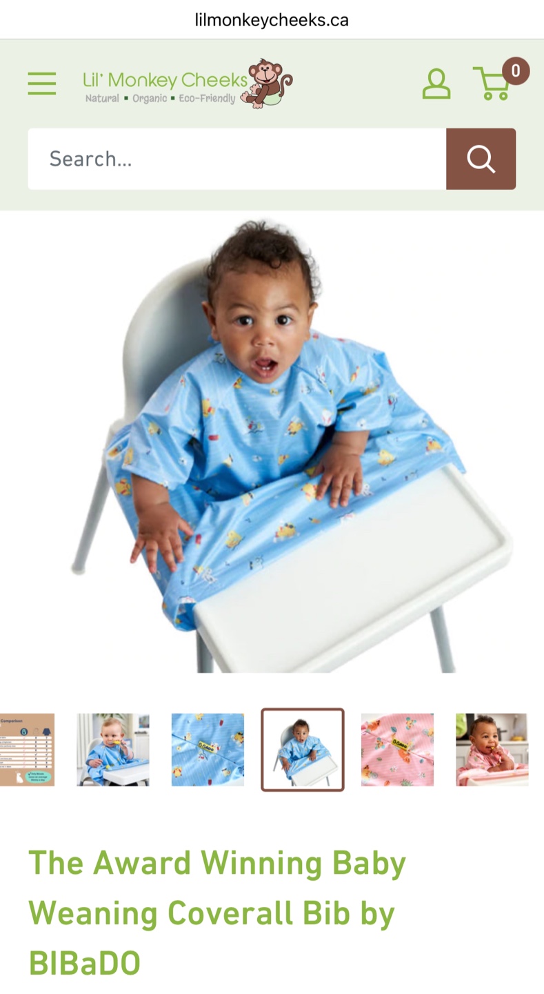 Bibado Toddler children Waterproof Feeding Apron Bib Smock