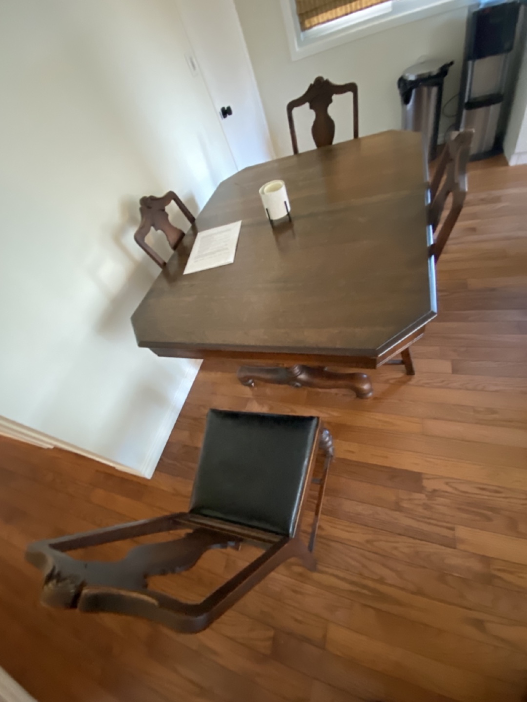 Antique Wood Dining Table Set with 4 Chairs - photo 4