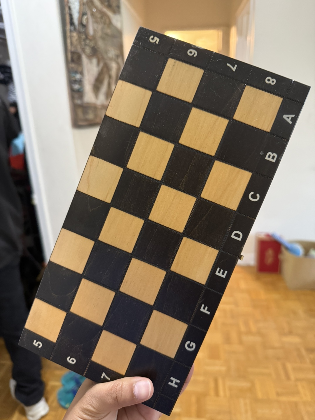 Vintage Wooden Chess Set with Storage Box - photo 3